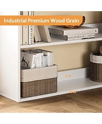 gaomon 70.9" 6-Tier L-Shaped Corner Bookshelf with Baffles, Tall Storage and Display Rack