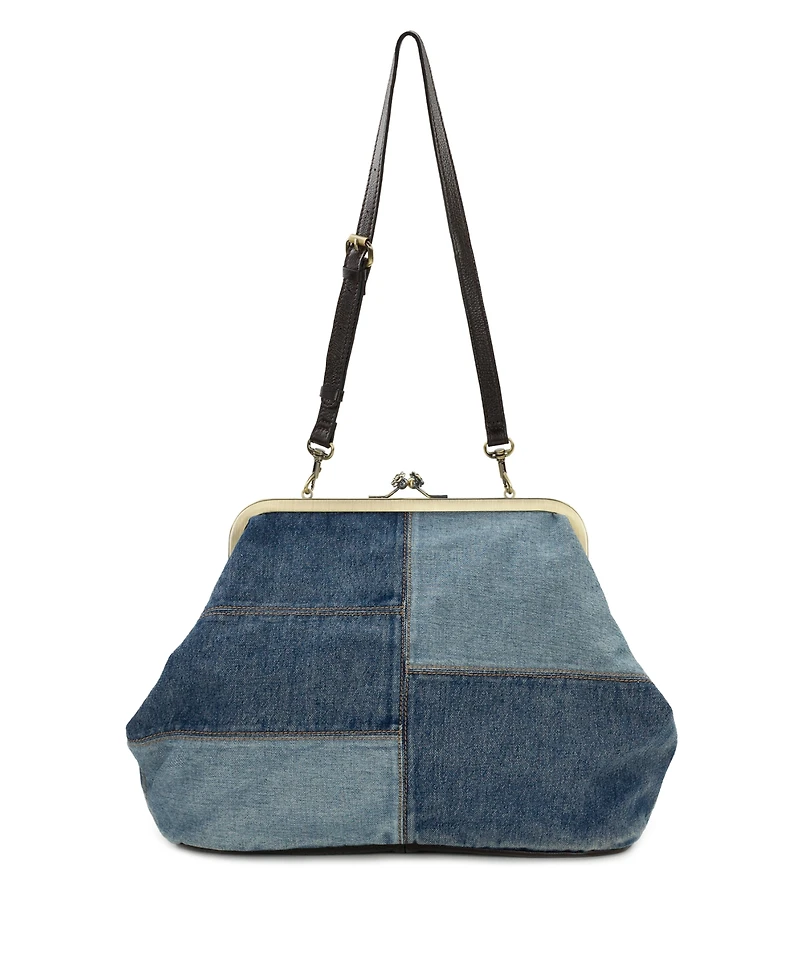 Patricia Nash Serafina Extra-Large Denim Frame Shoulder Handbag