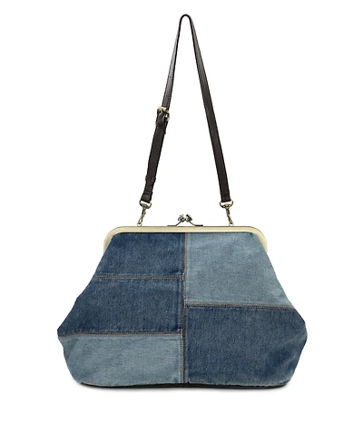 Patricia Nash Serafina Extra-Large Denim Frame Shoulder Handbag