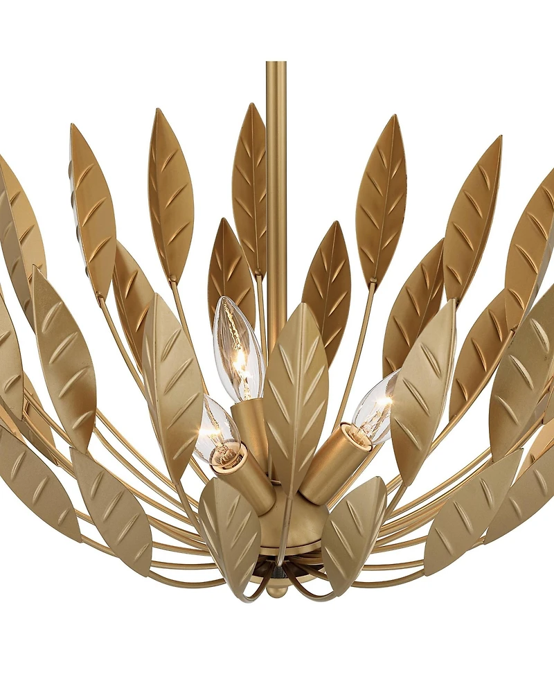 Possini Euro Design Possini Euro Arundo 17 1/2" Wide Warm Brass 3-Light Pendant Light