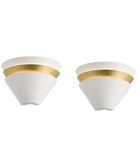 360 Lighting Misty 6 1/4" High Leaf Led Wall Sconce Set of 2