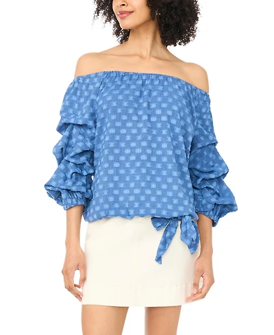 Vince Camuto Women's Off-The-Shoulder Bubble Sleeve Blouse
