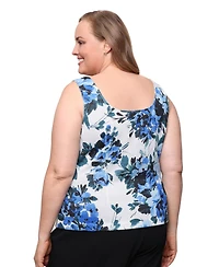Alex Evenings Plus 3/4-Sleeve Jacket and Scoop Neck Top, 2-Piece Set