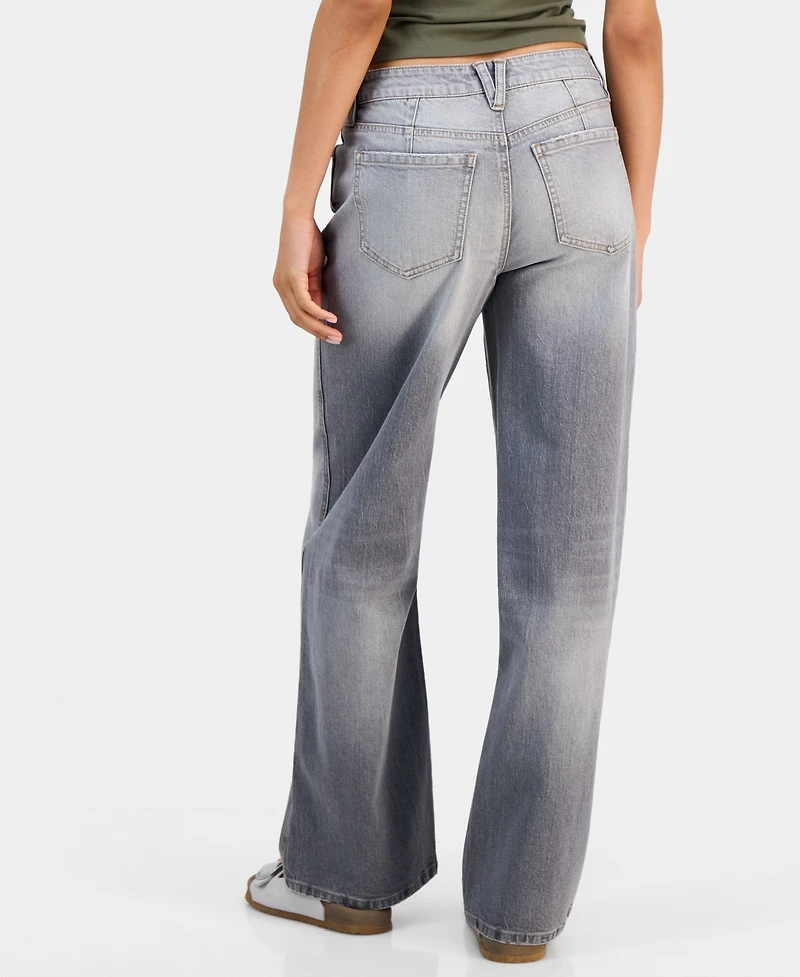 Celebrity Pink Juniors' Curvy Baggy Wide-Leg Jeans