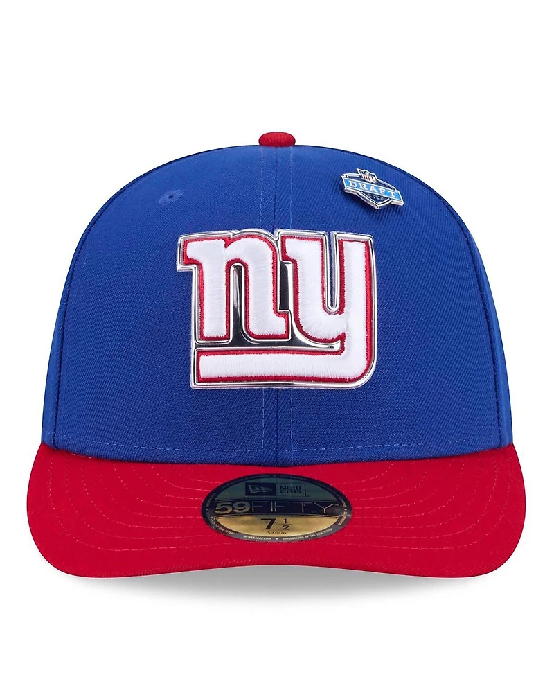 New Era Men's Royal/Red York Giants 2026 Nfl Draft Pre-Curved 59FIFTY Fitted Hat