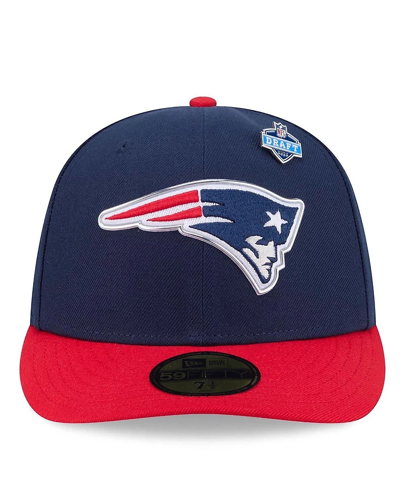 New Era Men's Navy/Red England Patriots 2026 Nfl Draft Pre-Curved 59FIFTY Fitted Hat