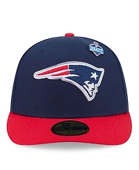 New Era Men's Navy/Red England Patriots 2026 Nfl Draft Pre-Curved 59FIFTY Fitted Hat