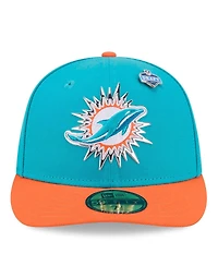 New Era Men's Aqua/Orange Miami Dolphins 2026 Nfl Draft Pre-Curved 59FIFTY Fitted Hat