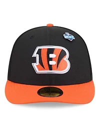 New Era Men's Black/Orange Cincinnati Bengals 2026 Nfl Draft Pre-Curved 59FIFTY Fitted Hat