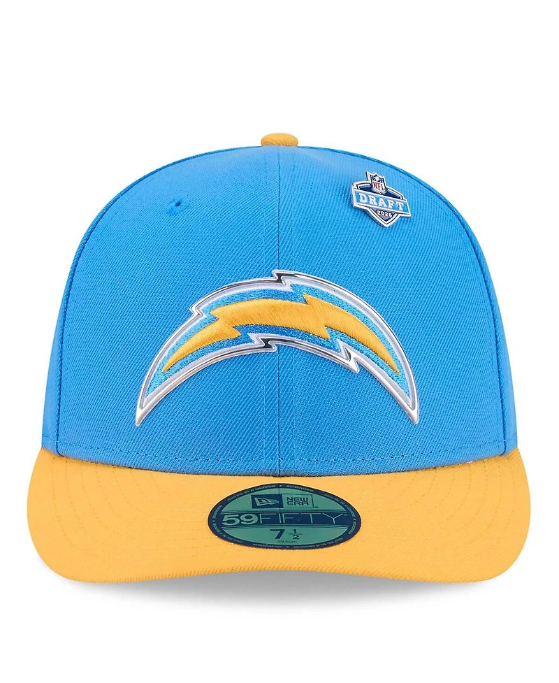 New Era Men's Powder Blue/Gold Los Angeles Chargers 2026 Nfl Draft Pre-Curved 59FIFTY Fitted Hat