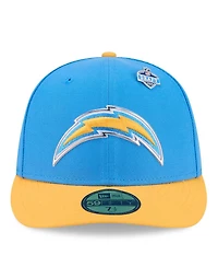 New Era Men's Powder Blue/Gold Los Angeles Chargers 2026 Nfl Draft Pre-Curved 59FIFTY Fitted Hat