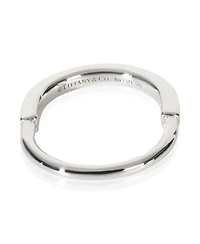 Pre-Owned Tiffany & Co White Gold Lock Ring