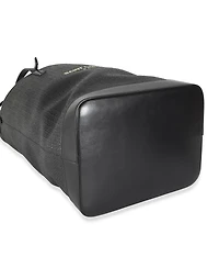 Pre-Owned Saint Laurent Black Linen Canvas Teddy Shopping Bag