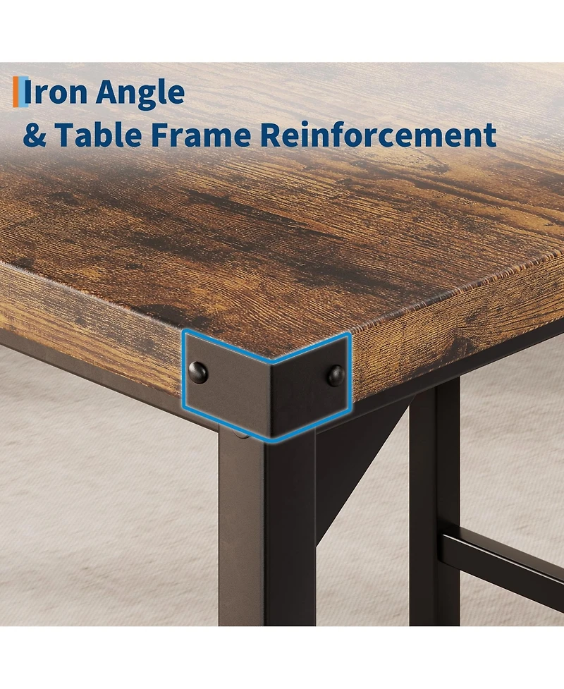 gaomon 2-Person Rustic Counter-Height Dining Table Set