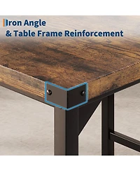 gaomon 2-Person Rustic Counter-Height Dining Table Set