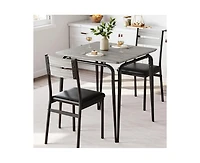 gaomon 3-Piece 2-Person Vintage Square Dining Table Set