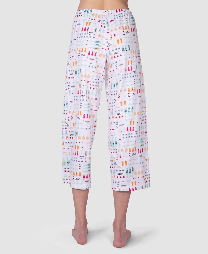 Hue Women's Printed Capri Mid-Rise Pants