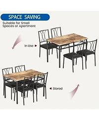 gaomon Dining Chair Dining Table Set for 4 Wood Small Rectangle Dining Table for Kitchen Dining Room