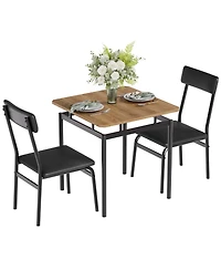gaomon 3-Piece 2-Person Industrial Compact Dining Table Set