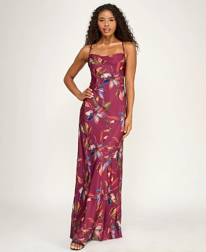 Seni & Cade Juniors' Cowl Neck Pull-On Dress