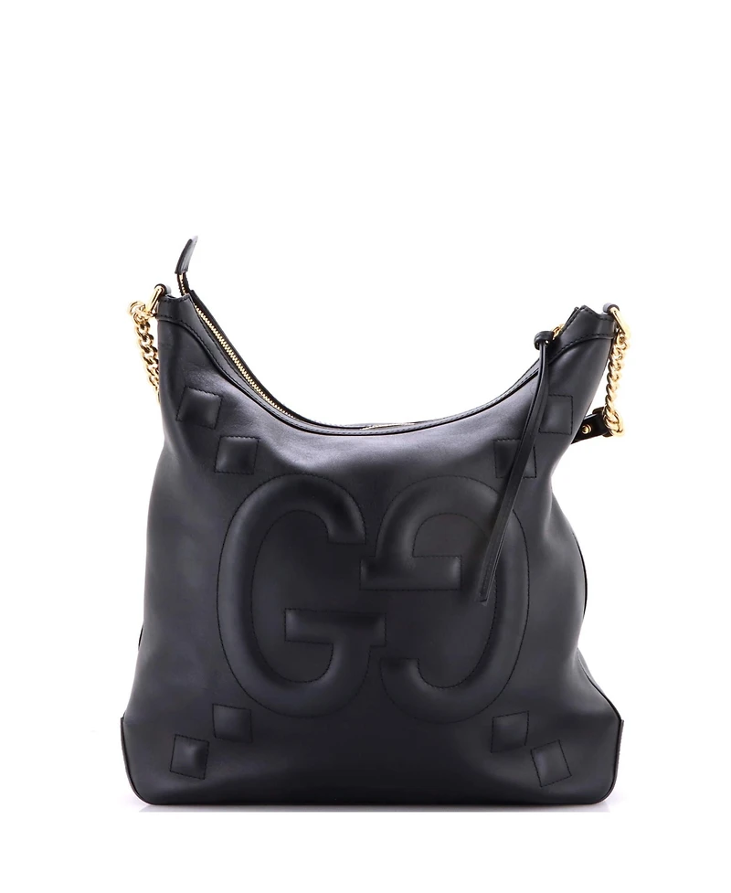Pre-Owned Gucci Large Apollo Hobo Gg Embossed Calfskin