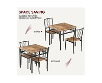 gaomon 3-Piece 2-Person Retro Square Dining Table Set