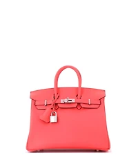 Pre-Owned HERMES Birkin 25 Handbag Swift with Palladium Hardware