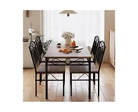 gaomon 4-Person Modern Farmhouse Compact Dining Table Set