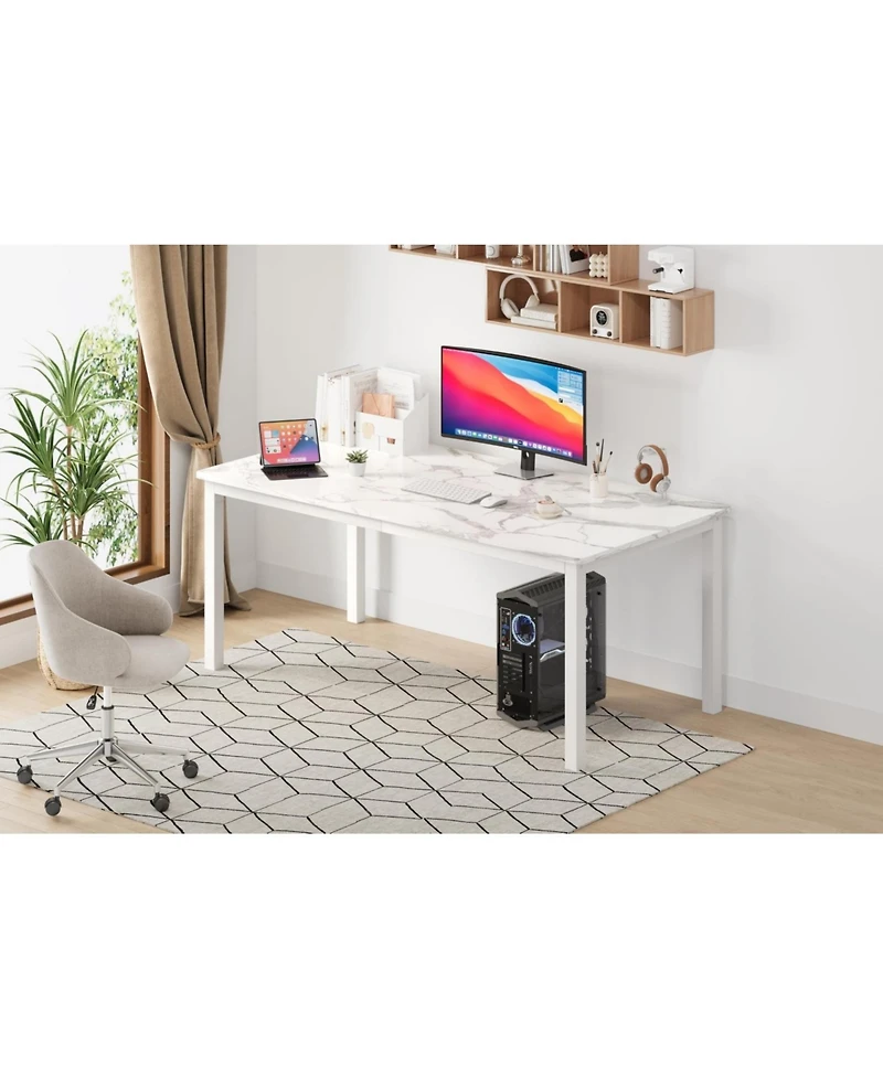 gaomon Modern Industrial 6-8 Person Rectangular Dining Table