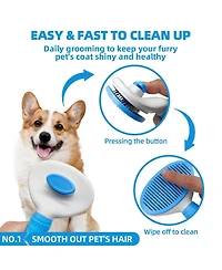 Aronkl Multi Piece Pet Grooming Kit with Hair Brush, Washing Gloves