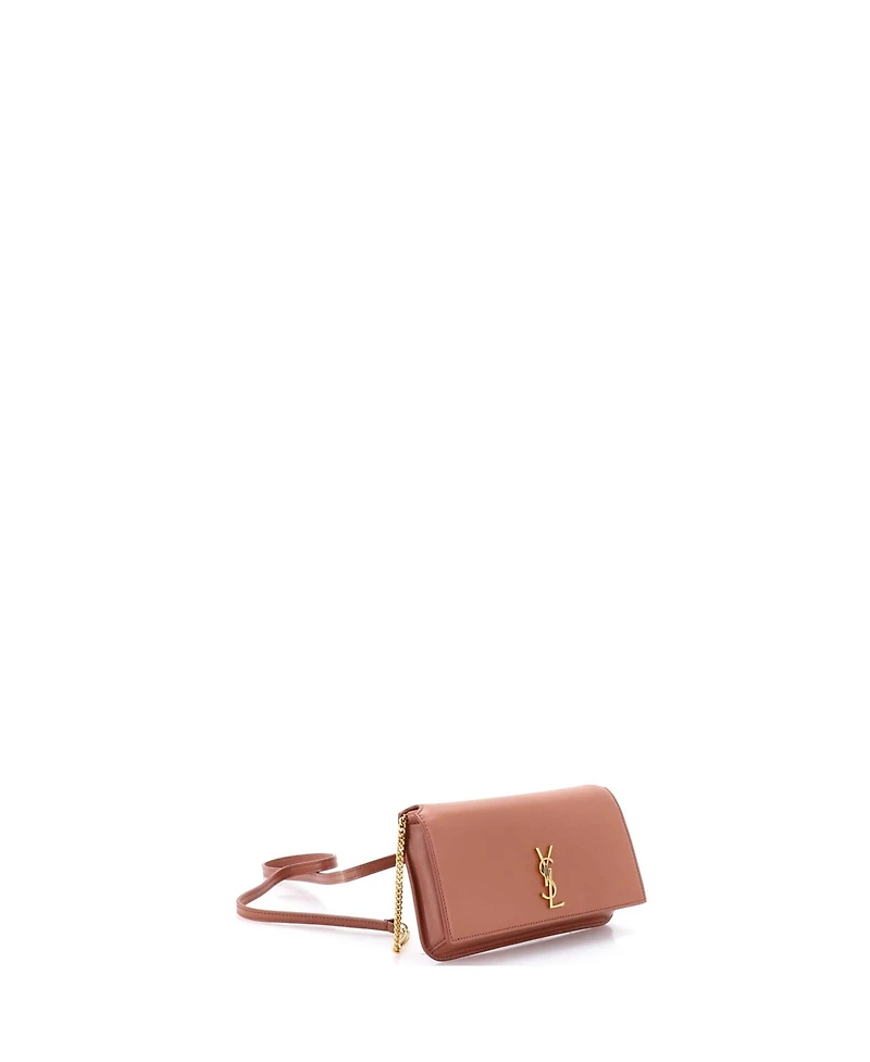 Pre-Owned Saint Laurent Classic Monogram Phone Holder Shoulder Bag Leather