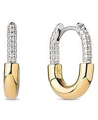 Ana Luisa Brynley Two-Tone Mini Micropave Hoop Earrings
