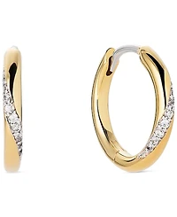 Ana Luisa Kira Slim Gold-Plated Hoop Earrings