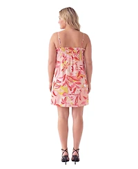 24seven Comfort Apparel Plus Essential Curvy A Line Pocket Mini Dress