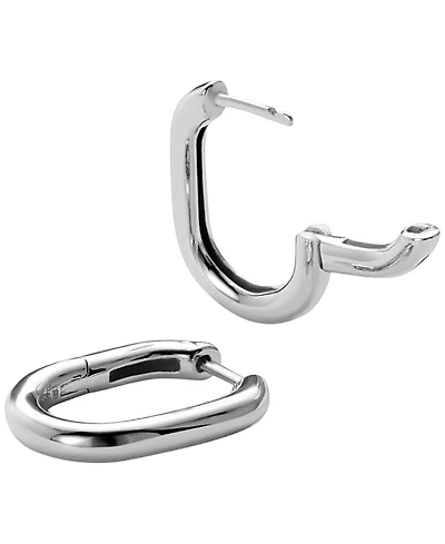 Ana Luisa Rox Small Silver Hoop Earrings