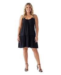 24seven Comfort Apparel Plus Essential Curvy Mini Dress
