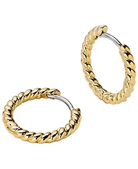 Ana Luisa Gold Twist Huggie Hoop Earrings