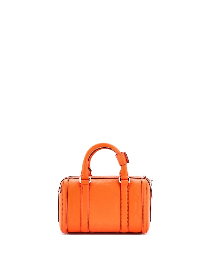 Pre-Owned Gucci Mini Duffle Bag Jumbo Gg Embossed Leather