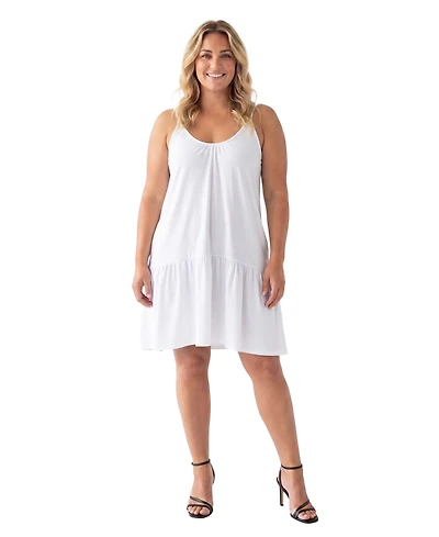24seven Comfort Apparel Plus Size Essential Curvy Mini Dress