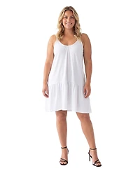 24seven Comfort Apparel Plus Size Essential Curvy Mini Dress