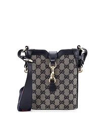 Pre-Owned Gucci Mini Bucket Bag Gg Canvas with Leather