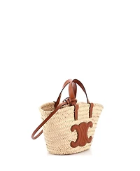Pre-Owned Celine Teen Classic Panier Basket Tote Raffia and Leather