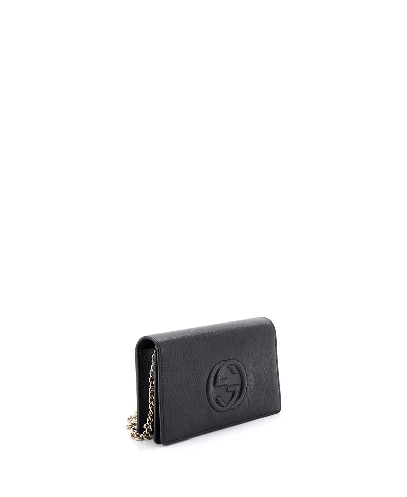 Pre-Owned Gucci Soho Wallet on Chain Leather