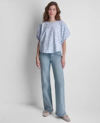 Dkny Jeans Petite Short-Sleeve Crew Neck Dolman T-Shirt