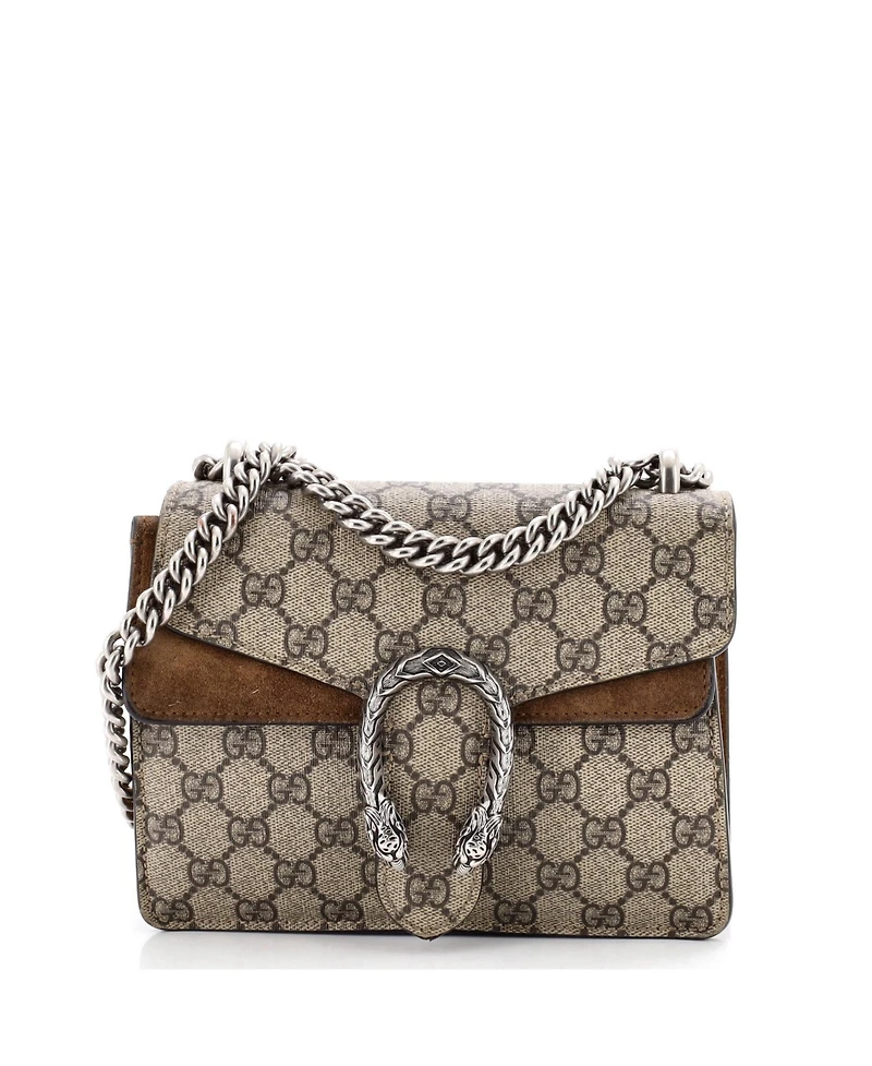 Pre-Owned Gucci Mini Dionysus Bag Gg Coated Canvas