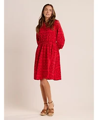 Brakeburn Women's Zora Embroidery Detail Dress