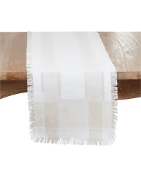 Saro Lifestyle Fringed Table Runner