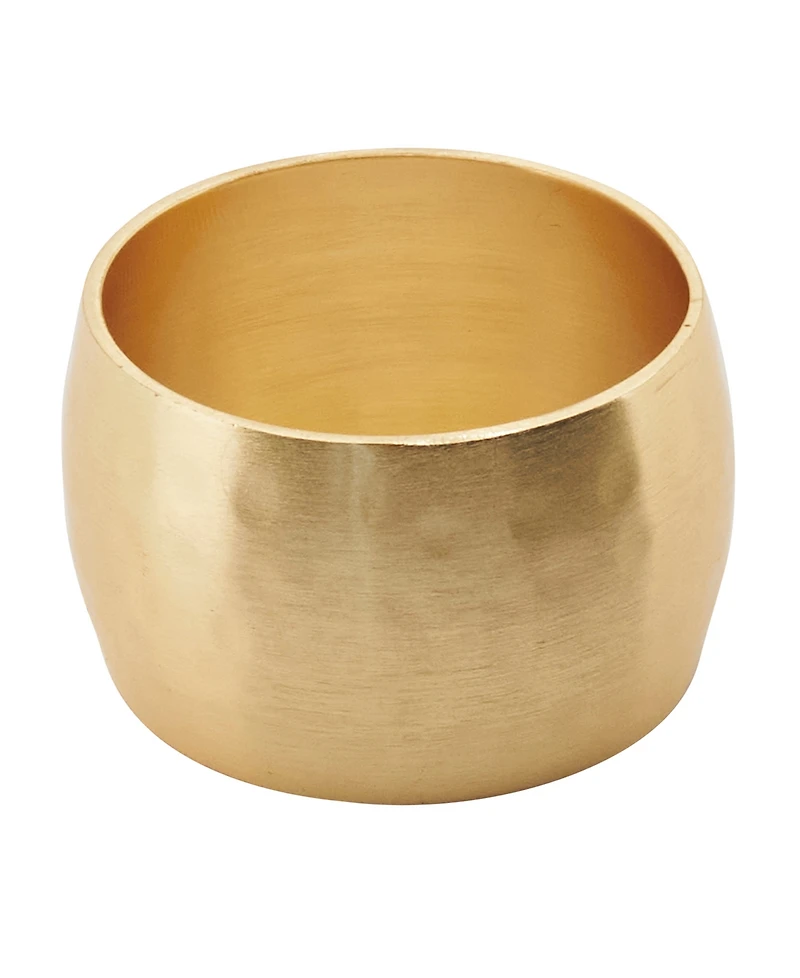 Saro Lifestyle Brushed Brass Napkin Rings, Set of 4