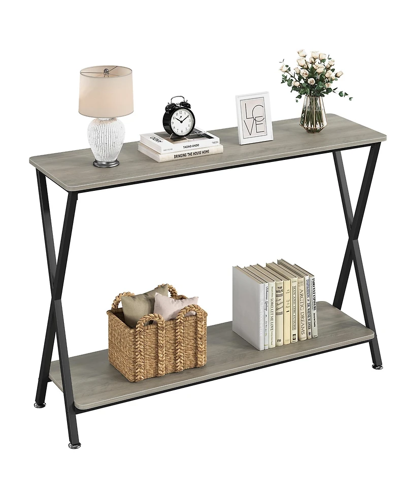 gaomon 2-Tier Narrow Farmhouse Sofa Table