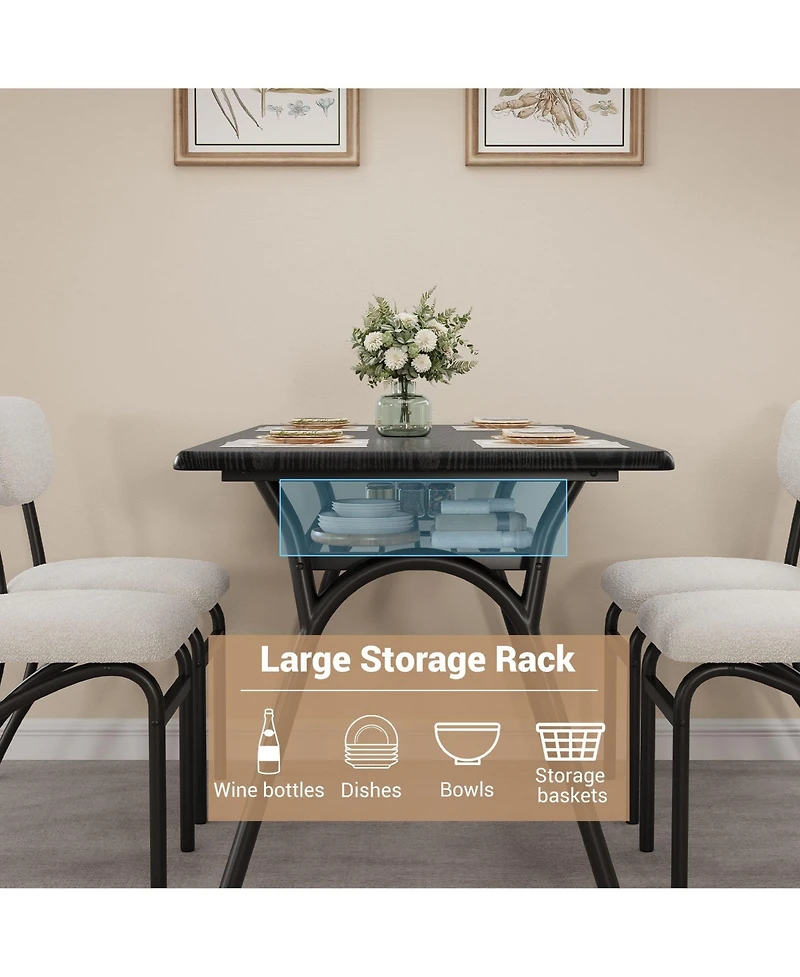 gaomon 5-Piece Compact Dining Set with Built-In Storage